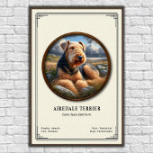 Airedale Terrier Zoology Series ポスター