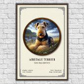 Airedale Terrier Zoology Series ポスター