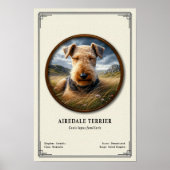 Airedale Terrier Zoology Series ポスター (正面)