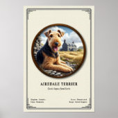 Airedale Terrier Zoology Series ポスター (正面)