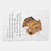 Airedale, Welsh, Lakeland Terrier Keepsake キッチンタオル (横)