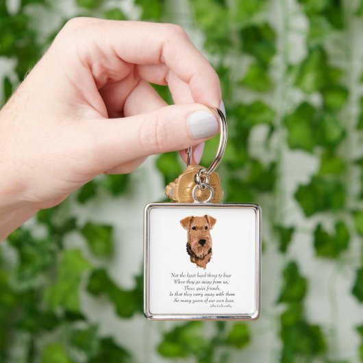 Airedale, Welsh, Lakeland Terrier Keepsake キーホルダー (手)