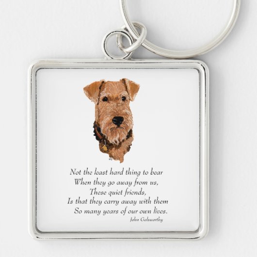 Airedale, Welsh, Lakeland Terrier Keepsake キーホルダー (正面)
