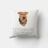 Airedale, Welsh, Lakeland Terrier Keepsake クッション (裏面)