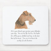 Airedale, Welsh, Lakeland Terrier Keepsake マウスパッド (正面)