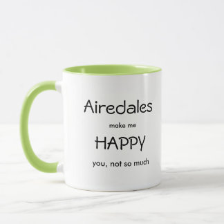 Airedales私を幸せにする マグカップ