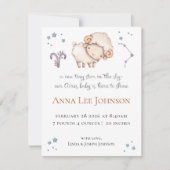 Aires Zodiac Birth Announcement シーズンカード (正面)