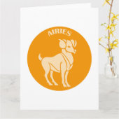 Airies, Zodiac Sign, Horoscope, Astrology カード (黄色い花)