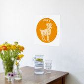 Airies, Zodiac Sign, Horoscope, Astrology 箔ポスター (レイダウン (キッチン))