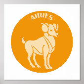 Airies, Zodiac Sign, Horoscope, Astrology 箔ポスター (正面)