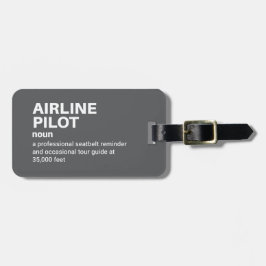 Airline Pilot Definition – Funny Gift ラゲッジタグ