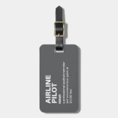 Airline Pilot Definition – Funny Gift ラゲッジタグ (正面縦)