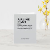 Airline Pilot Definition Greeting Card カード (黄色い花)