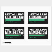 Airline PIlot Loading Funny Pilot Student 長方形シール (シート)