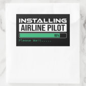 Airline PIlot Loading Funny Pilot Student 長方形シール (バッグ)