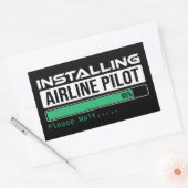 Airline PIlot Loading Funny Pilot Student 長方形シール (封筒)