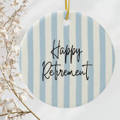 Airline Pilot Retirement Photo Blue Ivory Stripes シーズンカード