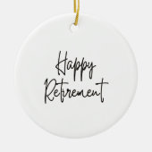 Airline Pilot Retirement Photo Blue Ivory Stripes セラミックオーナメント (正面)