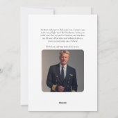 Airline Pilot Retirement Photo Flight Crew Message シーズンカード (裏面)