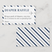 Airline Travel Diaper Raffle Ticket Baby Shower エンクロージャーカード (正面/裏面)