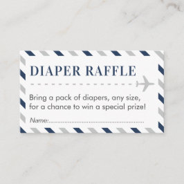 Airline Travel Diaper Raffle Ticket Baby Shower エンクロージャーカード