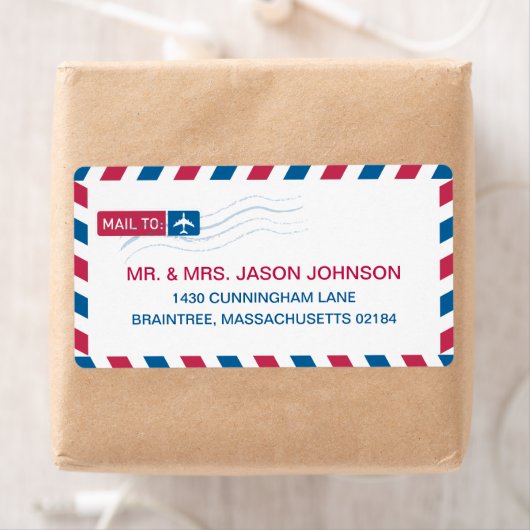 Airmailアドレスの送信 ラベル (インサイチュ)