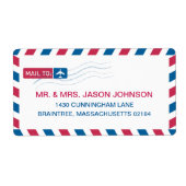 Airmailアドレスの送信 ラベル (正面)