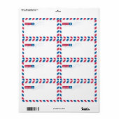 Airmailアドレスの送信 |宛先： ラベル (フルシート)