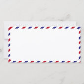 Airmail世界地図結婚のカスタム写真 サンキューカード (裏面)