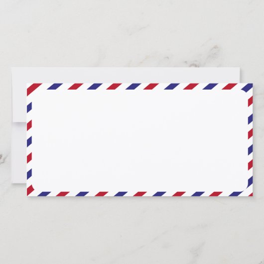 Airmail世界地図結婚のカスタム写真 サンキューカード (裏面)