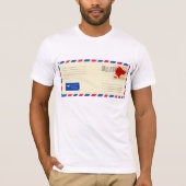 Airmail封筒Mens Tシャツ (正面)