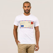 Airmail封筒Mens Tシャツ (正面フル)
