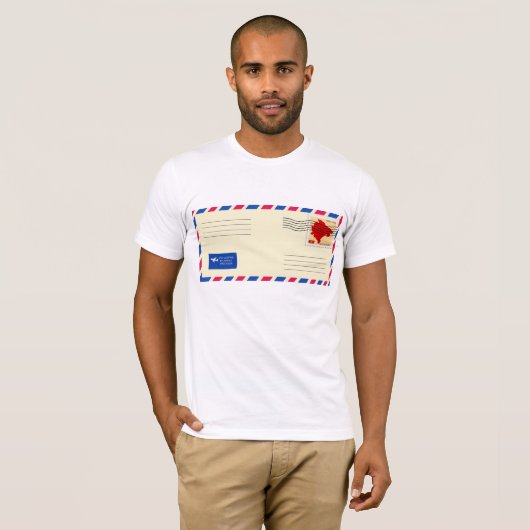 Airmail封筒Mens Tシャツ (正面フル)