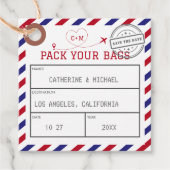 Airmail荷物タグ日付を保存 フェイバータグ (正面)