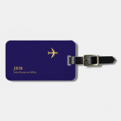Airplane Airline Aviation Pilot Travel ラゲッジタグ (正面横)