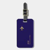 Airplane Airline Aviation Pilot Travel ラゲッジタグ (正面縦)