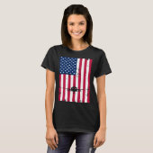 Airplane American Flag Pilot Jet Aviation Tシャツ (正面フル)