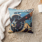 Airplane Artwork - Gift for Aviation Lovers クッション (ブランケット)