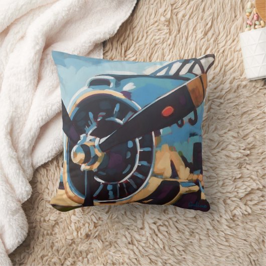 Airplane Artwork - Gift for Aviation Lovers クッション (ブランケット)