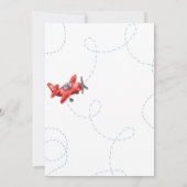 Airplane Aviation Any Age Birthday Party  サンキューカード (裏面)