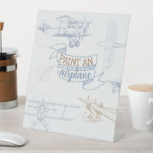 Airplane Aviator Pilot 1st Birthday  Draw a Plane 台座サイン (インサイチュ)