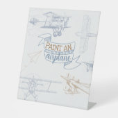 Airplane Aviator Pilot 1st Birthday  Draw a Plane 台座サイン (正面)