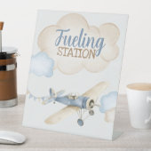 Airplane Aviator Pilot 1st Birthday Drinks Fueling 台座サイン (インサイチュ)