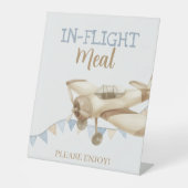 Airplane Aviator Pilot 1st Birthday Food Eat  台座サイン (正面)