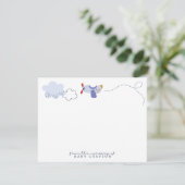 Airplane Baby Boy Nursery Note Card 招待状 (スタンド正面)
