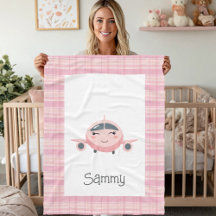 Airplane Baby Girl Pink Grey Cute Baby Shower 