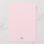 Airplane Baby Shower Invitation, Girl Baby Shower 招待状 (裏面)