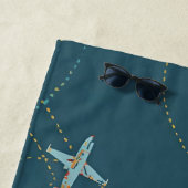 Airplane Beach Towel – Personalised with Your Text ビーチタオル (インサイチュ)