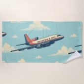 Airplane Beach Towels ビーチタオル (正面)