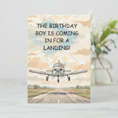 Airplane Birthday Boy Party Digital Download 招待状 (スタンド正面)